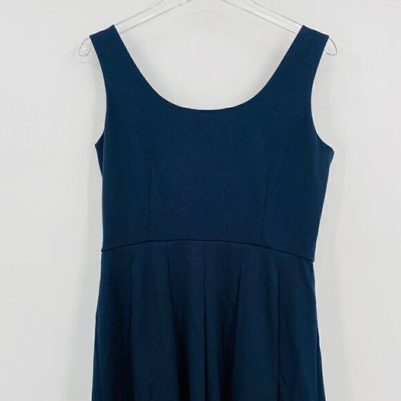 ASOS Size 6 Navy Blue Sleeveless Button Front Mini Dress Fit & Flare - Picture 6 of 8